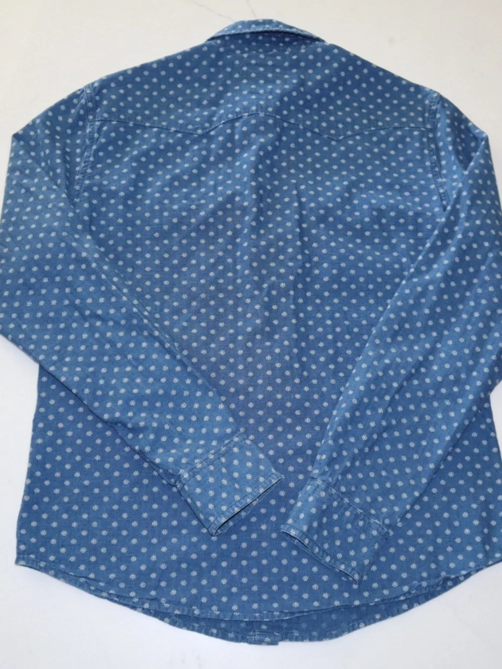Levi's Blue Printed Denim Western Button-Down Shirt